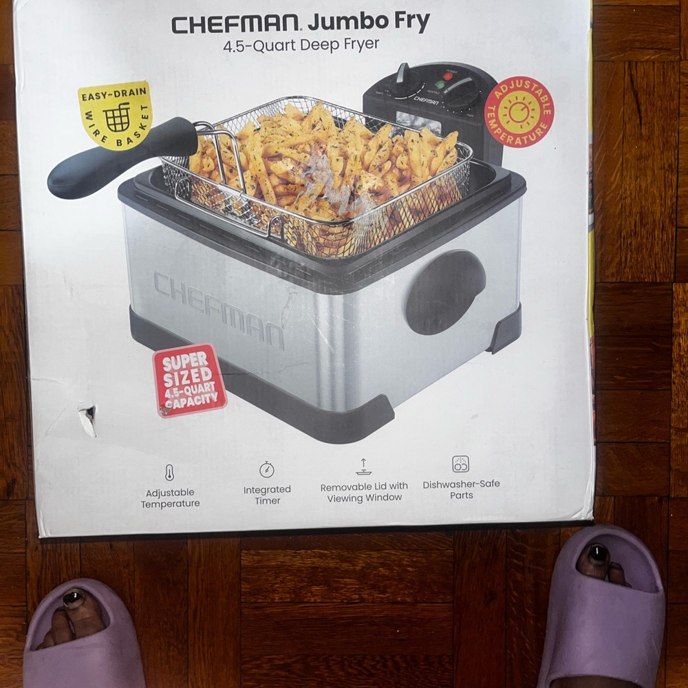 Silver Jumbo Fry 4.5-Quart Deep Fryer